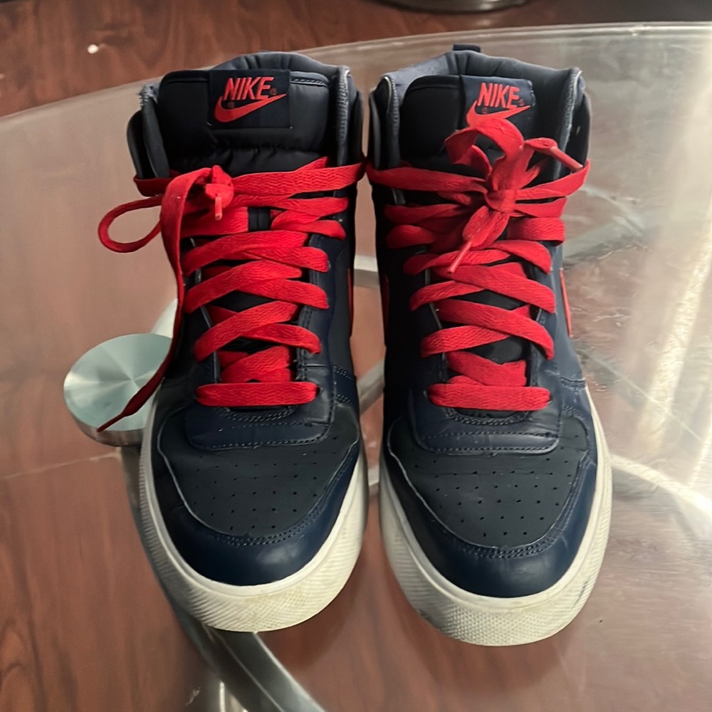 Blue and red Nike